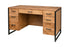 Amish Modern Solid Wood Executive Desk Industrial Base 52"