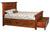 Amish Mission Arts and Crafts Solid Wood Bed With Storage Drawers and Bench