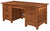Amish Mission Arts & Crafts Solid Wood Executive Desk With Drawers 74