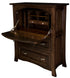 Solid Wood Desk Armoire - Amish Computer Armoire with Storage