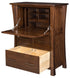 Solid Wood Desk Armoire with Drawers - Amish Computer Armoire