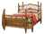 Amish Traditional Solid Wood Wrap Bed Scalloped Spindle