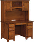 Amish Traditional Solid Wood Executive Desk With Hutch 50"