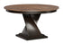 Amish Round Solid Wood Twisted Pedestal Dining Table