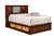 Amish Mission Solid Wood Platform Bed With Storage Baskets
