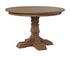 Amish Traditional Solid Wood Round Single Pedestal Dining Table Ashville