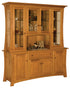 Amish Shaker 4-Door Solid Wood Dining Room Hutch