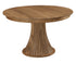 Amish Round Solid Wood Fluted Pedestal Dining Table