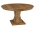 Amish Round Solid Wood Sculpted Pedestal Dining Table