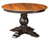 Round Dining Table Solid Wood Pedestal Farmhouse Amish Made