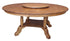 Amish Traditional Solid Wood Round Pedestal Dining Table 60", 72"